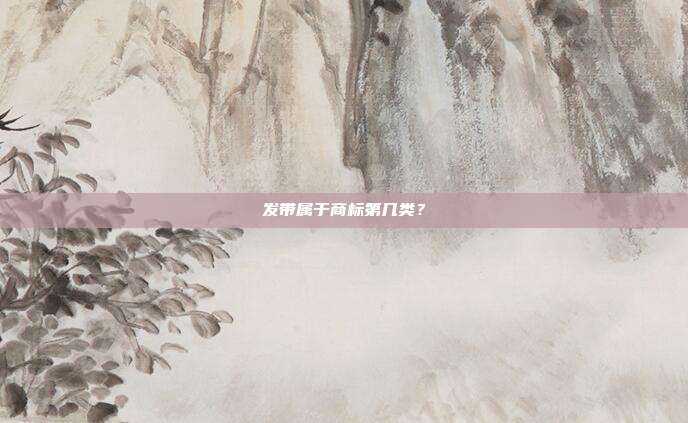发带属于商标第几类？