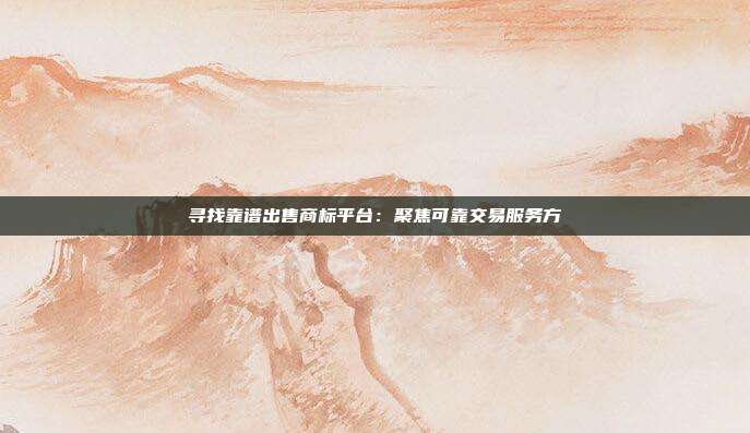 寻找靠谱出售商标平台:聚焦可靠交易服务方