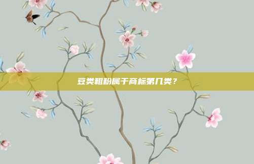 豆类粗粉属于商标第几类？