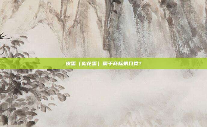皮蛋(松花蛋)属于商标第几类?