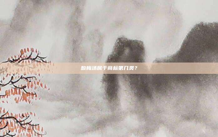 酸梅汤属于商标第几类?