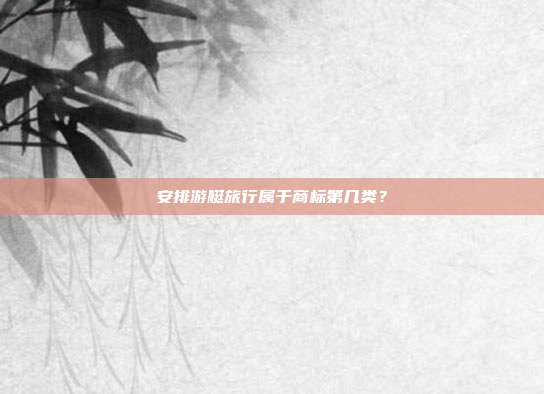 安排游艇旅行属于商标第几类?