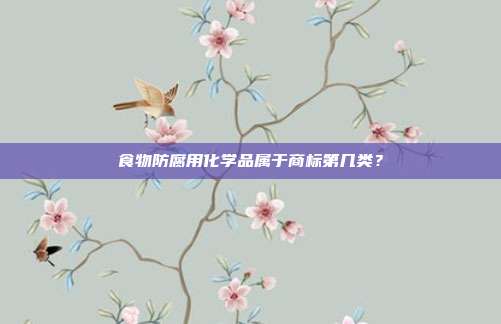 食物防腐用化学品属于商标第几类?