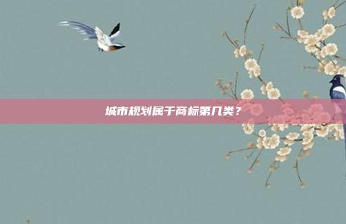城市规划属于商标第几类?
