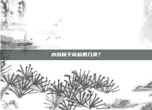水剂属于商标第几类?