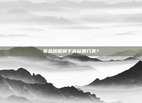 非金属箱属于商标第几类?