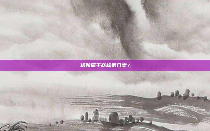 板鸭属于商标第几类？