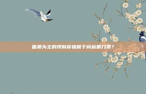 面条为主的预制食物属于商标第几类？