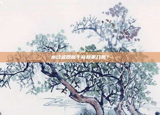 水过滤器属于商标第几类?