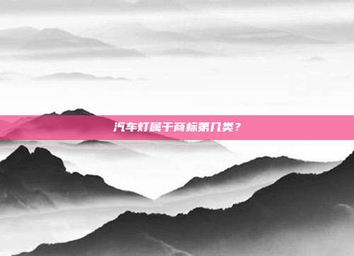 汽车灯属于商标第几类？