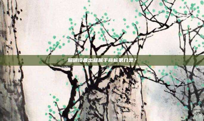 照明设备出租属于商标第几类？