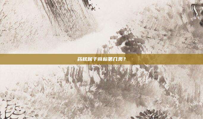 药枕属于商标第几类？