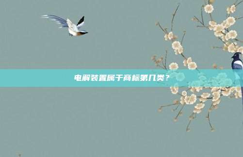 电解装置属于商标第几类？