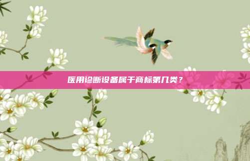 医用诊断设备属于商标第几类？