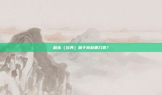 积木(玩具)属于商标第几类?