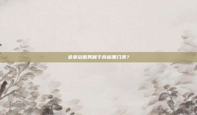 桑拿浴服务属于商标第几类？