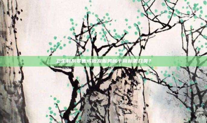 卫生制剂零售或批发服务属于商标第几类?