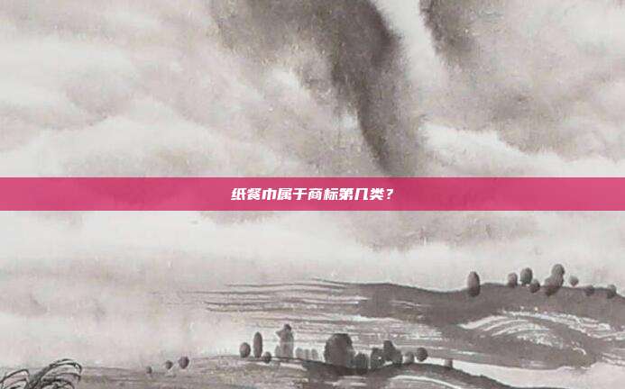 纸餐巾属于商标第几类？