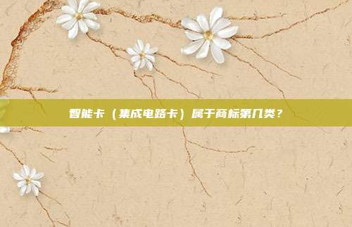 智能卡(集成电路卡)属于商标第几类?
