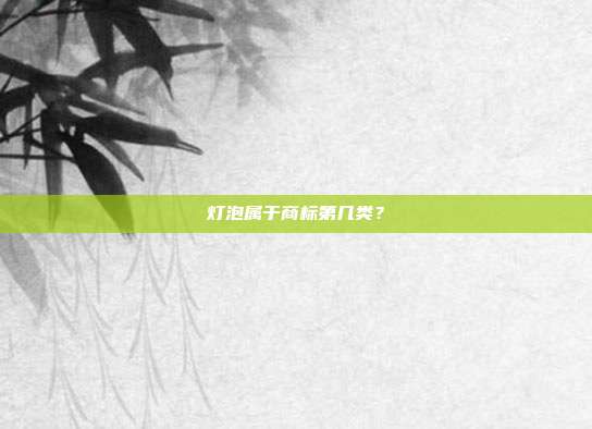 灯泡属于商标第几类?
