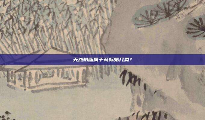天然树脂属于商标第几类?