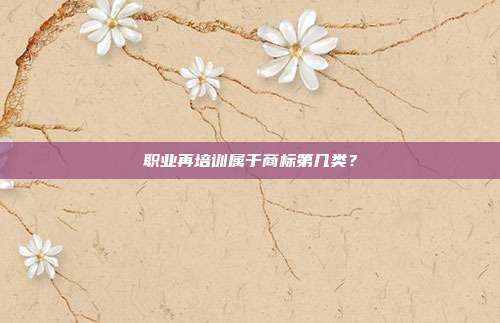 职业再培训属于商标第几类?