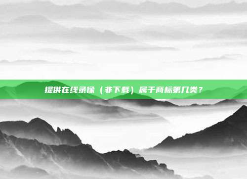 提供在线录像（非下载）属于商标第几类？
