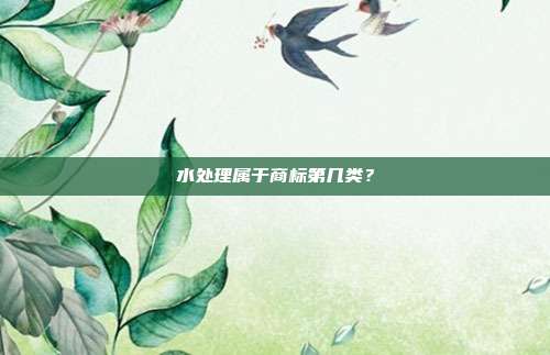 水处理属于商标第几类?