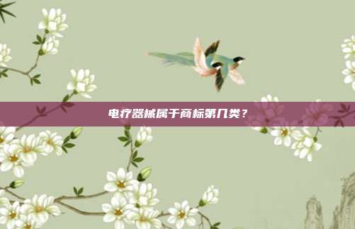 电疗器械属于商标第几类?