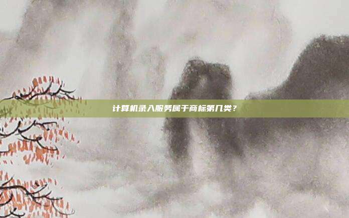 计算机录入服务属于商标第几类？