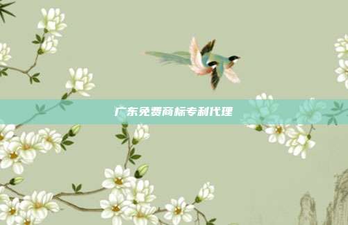 广东免费商标专利代理