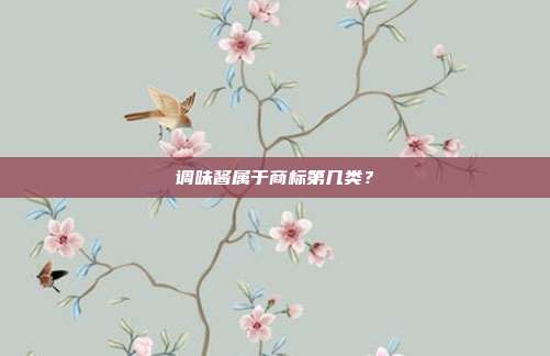 调味酱属于商标第几类？