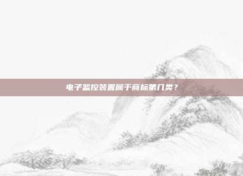 电子监控装置属于商标第几类？