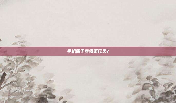 手机属于商标第几类？