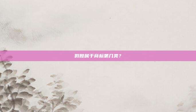 假肢属于商标第几类？