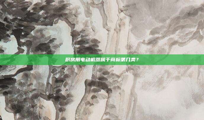 厨房用电动机器属于商标第几类？