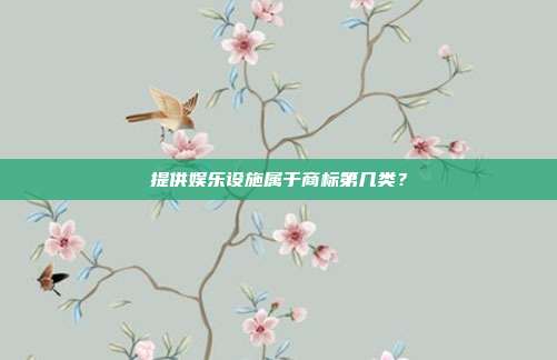 提供娱乐设施属于商标第几类？