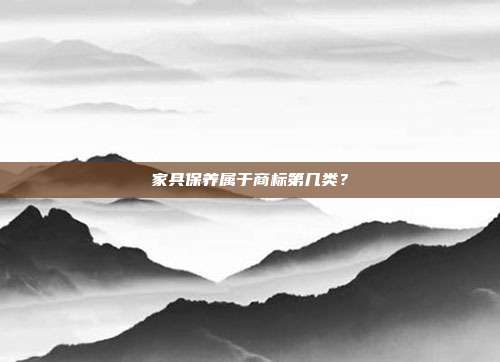 家具保养属于商标第几类？