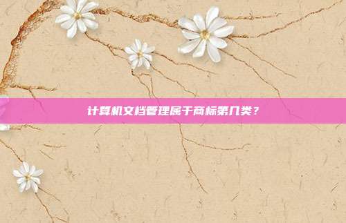 计算机文档管理属于商标第几类?