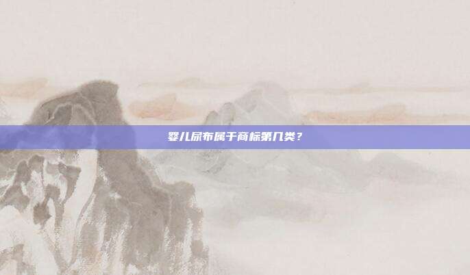 婴儿尿布属于商标第几类?