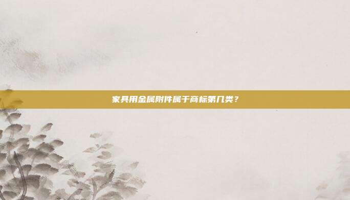 家具用金属附件属于商标第几类?