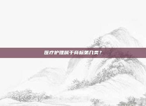 医疗护理属于商标第几类?