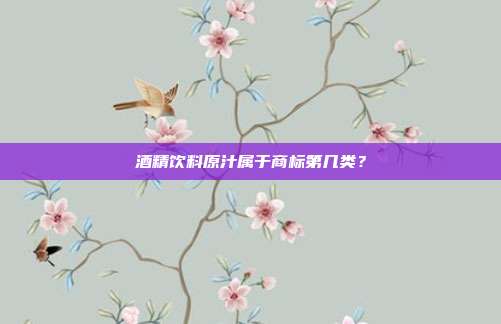 酒精饮料原汁属于商标第几类?