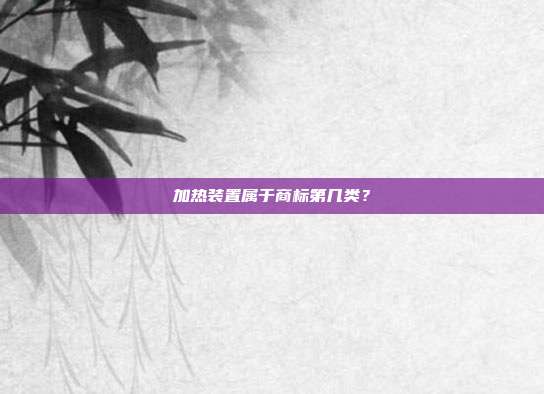 加热装置属于商标第几类?