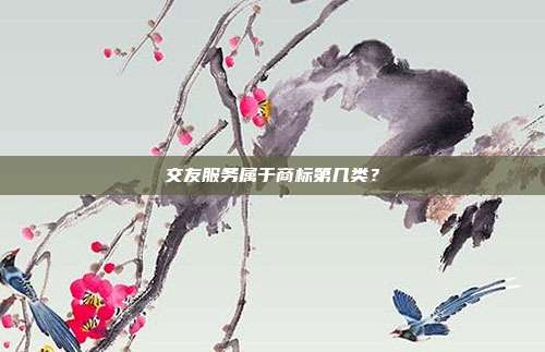 交友服务属于商标第几类?
