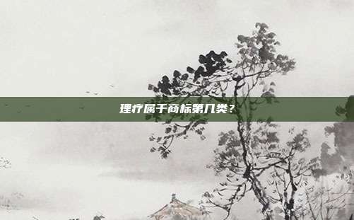 理疗属于商标第几类?