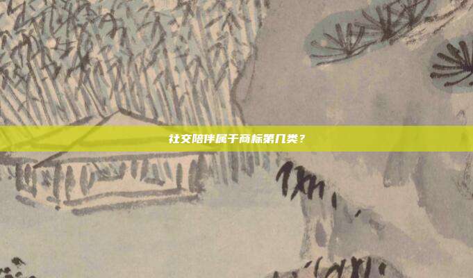 社交陪伴属于商标第几类？