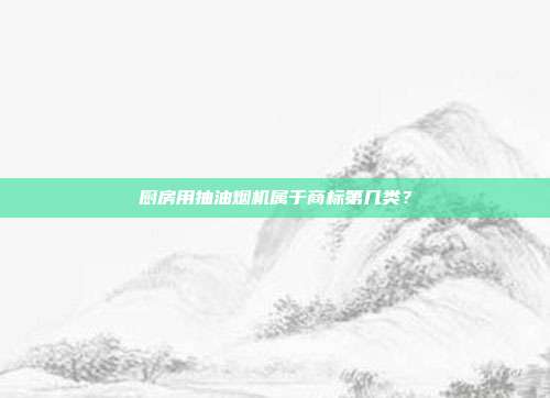 厨房用抽油烟机属于商标第几类?