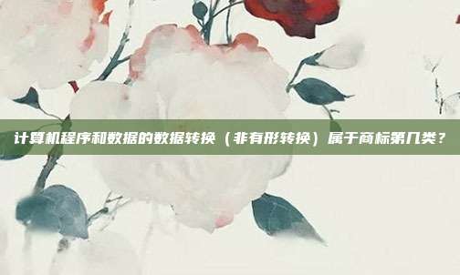计算机程序和数据的数据转换（非有形转换）属于商标第几类？