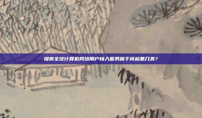 提供全球计算机网络用户接入服务属于商标第几类？